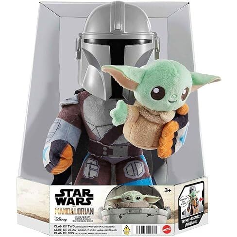 Peluche Mandalorian con Grogu