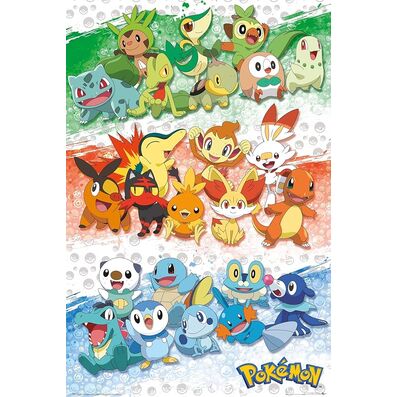 Poster Pokemon First Partners