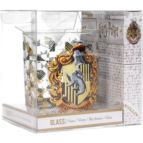 Vaso Cristal Logo Hufflepuff Harry Potter