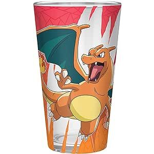 POKEMON - Large Glass Premium - 400ml - Charizard - x2