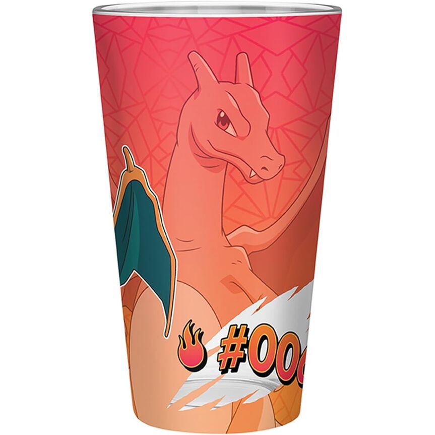 POKEMON - Large Glass Premium - 400ml - Charizard - x2