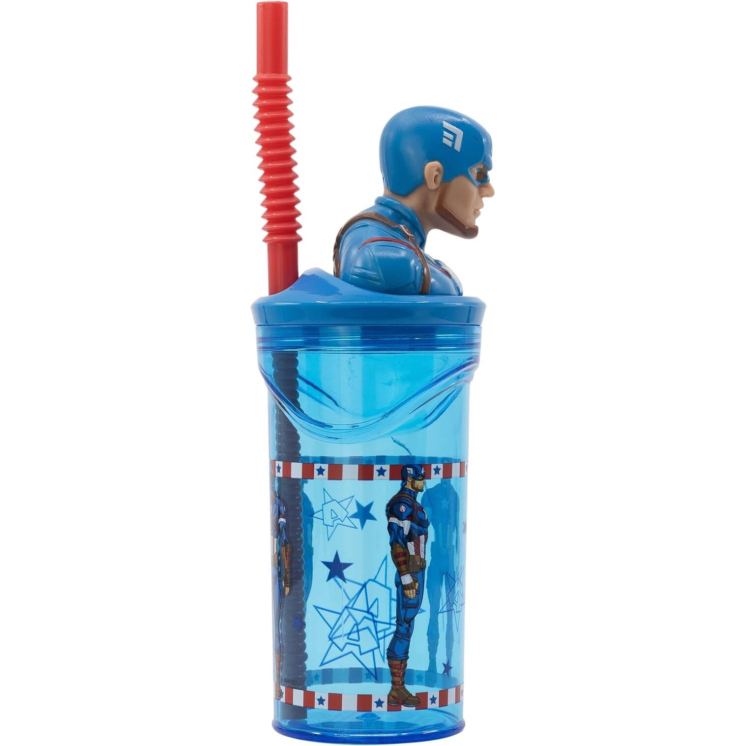 Vaso Figurita 3D 360 Ml Avengers Invincible Force Capitan America