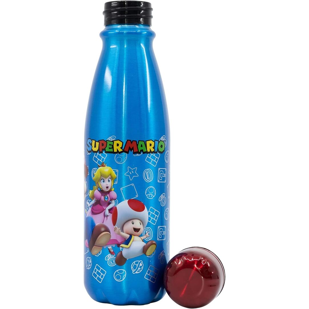Botella Super Mario Aluminio Infantil 600Ml
