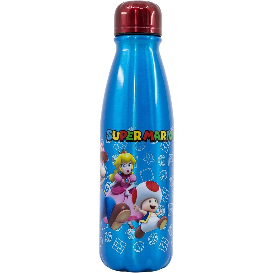 Botella Super Mario Aluminio Infantil 600Ml