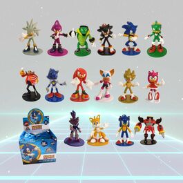 Figura aleatoria con peana Sonic The Hedgehog