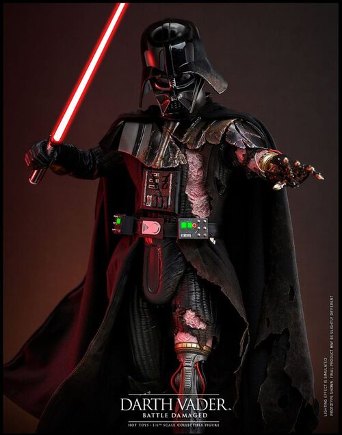 Figura Star Wars Darth Vader Battle Damaged Hot Toys 35cm