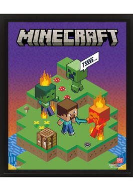 Poster Minecraft World 3D