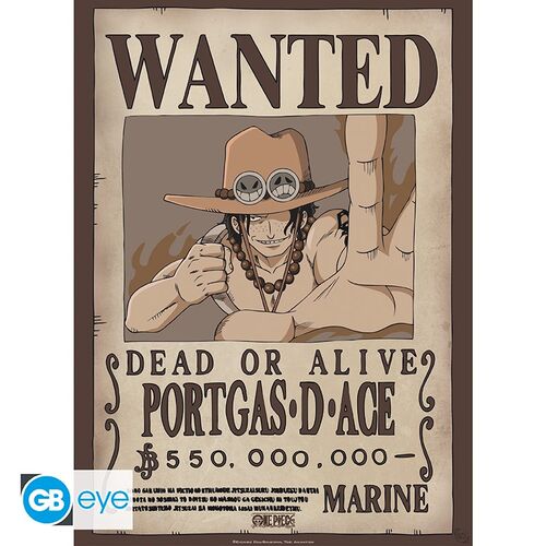 Póster Set One Piece Wanted Sabo y Ace 52x38cm
