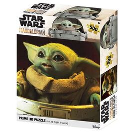 Puzzle lenticular The Mandalorian Grogu en cochecito 500 piezas Puzzle lenticular The Mandalorian Grogu en cochecito 500 piezas