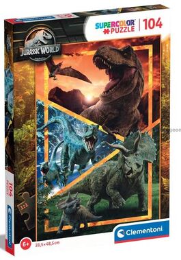 Puzzle Super Jurassic World 104 piezzas Clementoni Puzzle Super Jurassic World 104 piezzas Clementoni