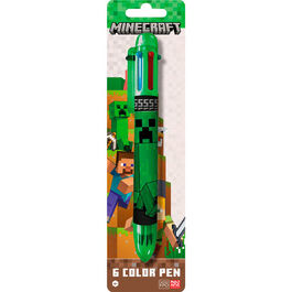 Boligrafo Minecraft 6 Colores