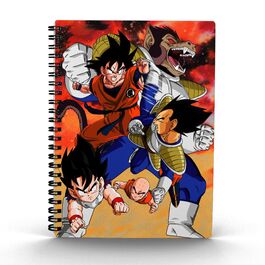 Libreta Efecto 3D 30X21Cm Goku Vs Vegeta Dragon Ball Z