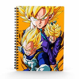 Libreta Efecto 3D 30X21Cm Saiyans Dragon Ball Z