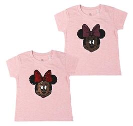 Camiseta Minnie Rosa Con Lentejuelas