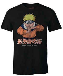 Camiseta Naruto Adulto Naruto Justsu - Negra