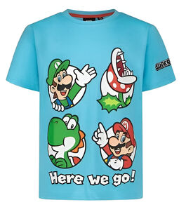 Camiseta Super Mario Azul Infantil 8 años