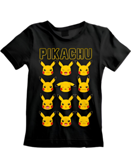 Camiseta Pikachu Caras Niño