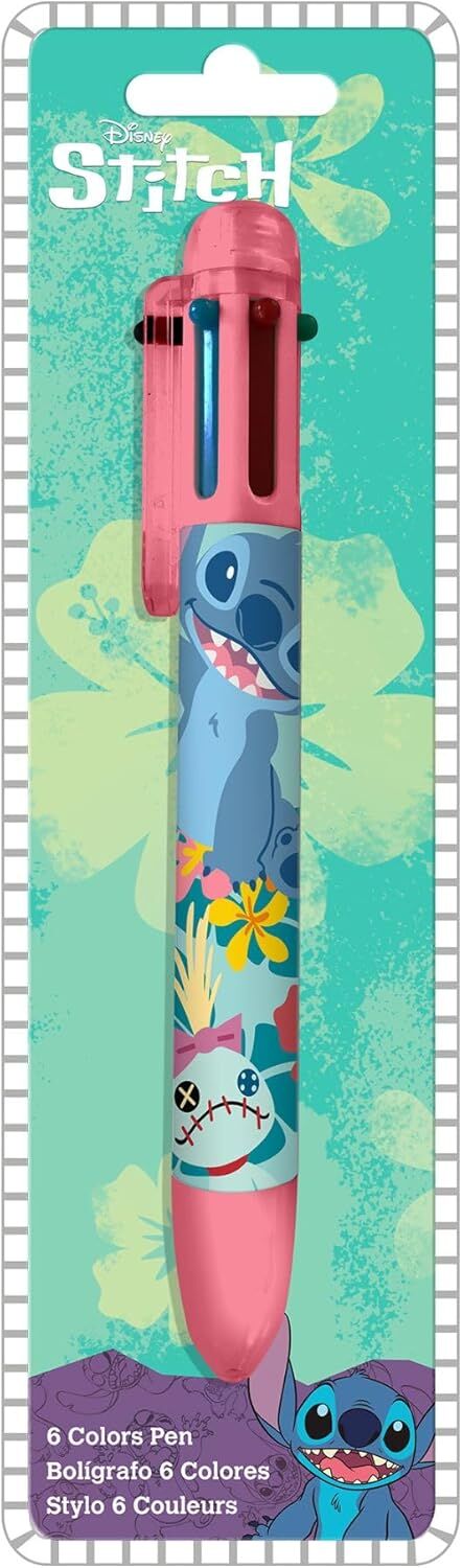 Boligrafo 6 Colores Stitch