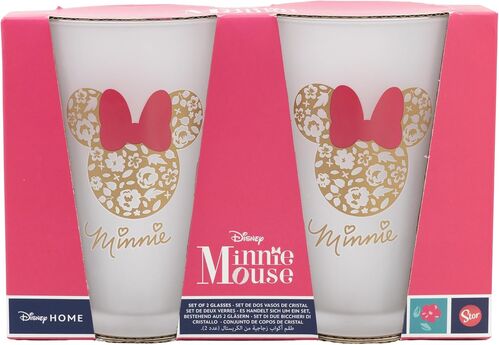 Set 2 Vasos de Cristal 480 Ml Minnie