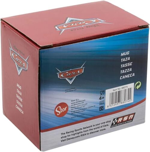 TAZA CERAMICA 325 ML CARS STICKERS