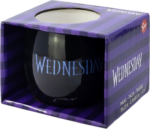 TAZA CERAMICA GLOBE 380 ML EN CAJA WEDNESDAY
