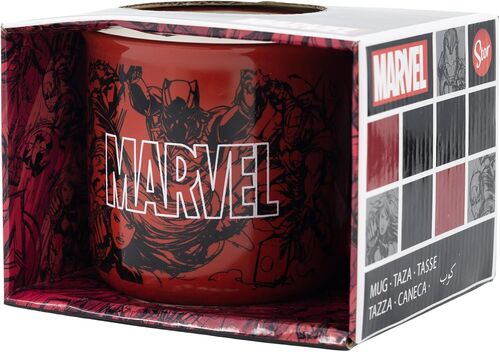 TAZA CERAMICA DESAYUNO 400 ML EN CAJA MARVEL