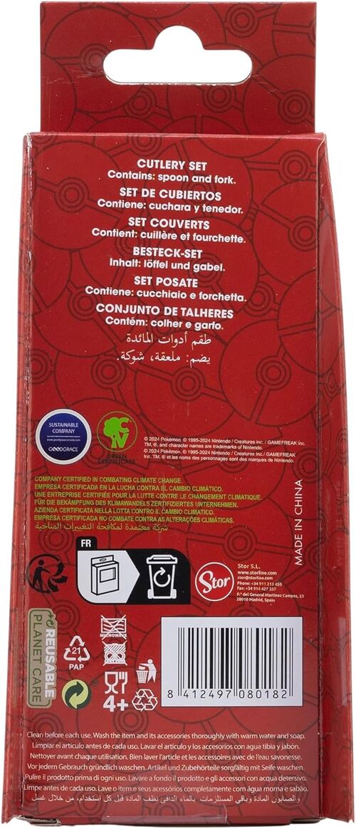 SET TENEDOR CUBIERTOS METALICOS 2 UDS POKEMON