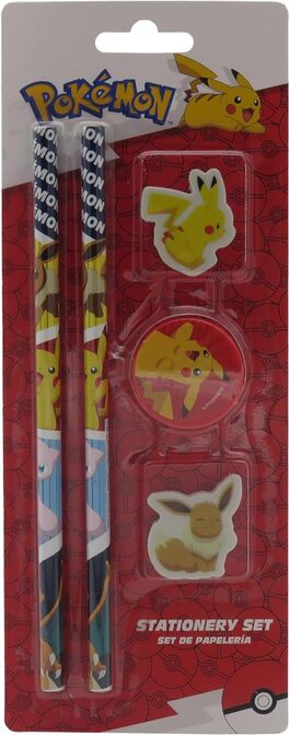 Pokémon Set 5 piezas de Papelería Pokémon Set 5 piezas de Papelería