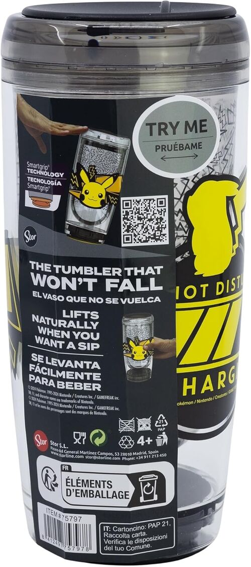 Vaso Pokémon Antivuelco 625ml