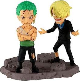 Figura One Piece World Collectable Zoro y Sanji 8cm