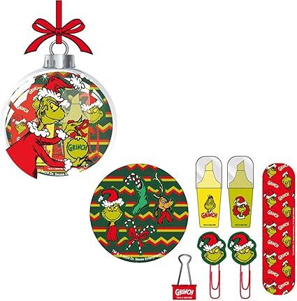 Set De Papelería Navideño Cine Grinch