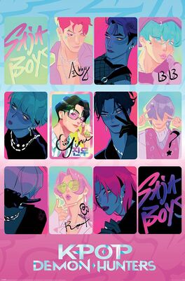 Póster Maxi Anime K-POP Demon Hunters 61x91cm - Light and Dark
